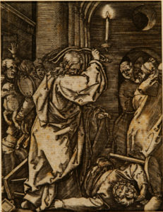 Cristo caccia i mercanti dal tempio (dalla serie: Piccola passione)